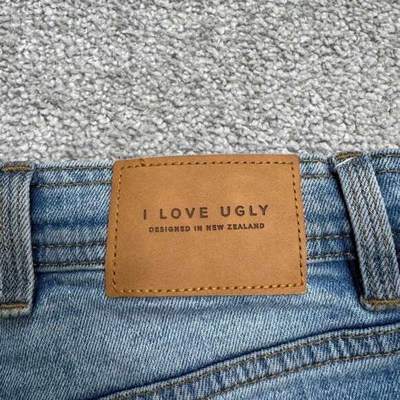 I Love Ugly Smart Zespy Pant Regular Rise Fixed Waist Tapered Slim Denim Jeans - Picture 11 of 16